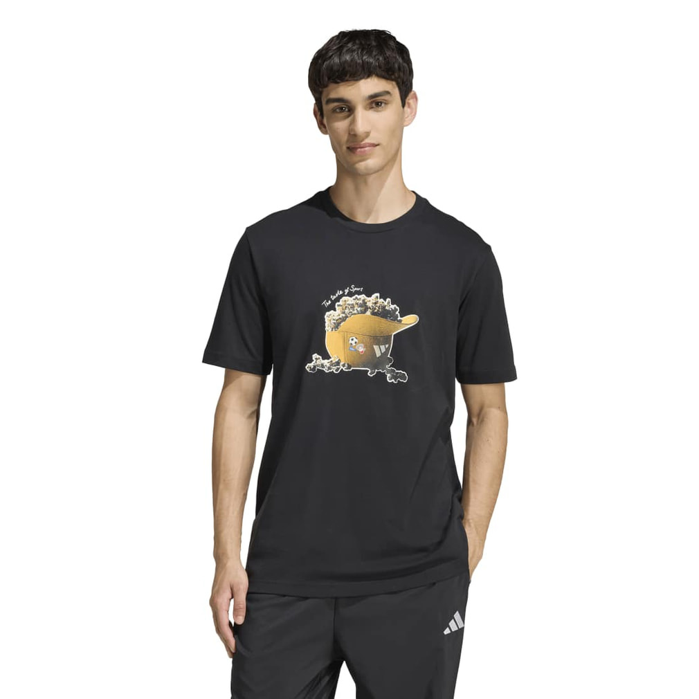 OnパフォーマンスTシャツ　限定品 アディダス メンズ 半袖 Tシャツ SNACK POPCORN グラフィック Tシャツ