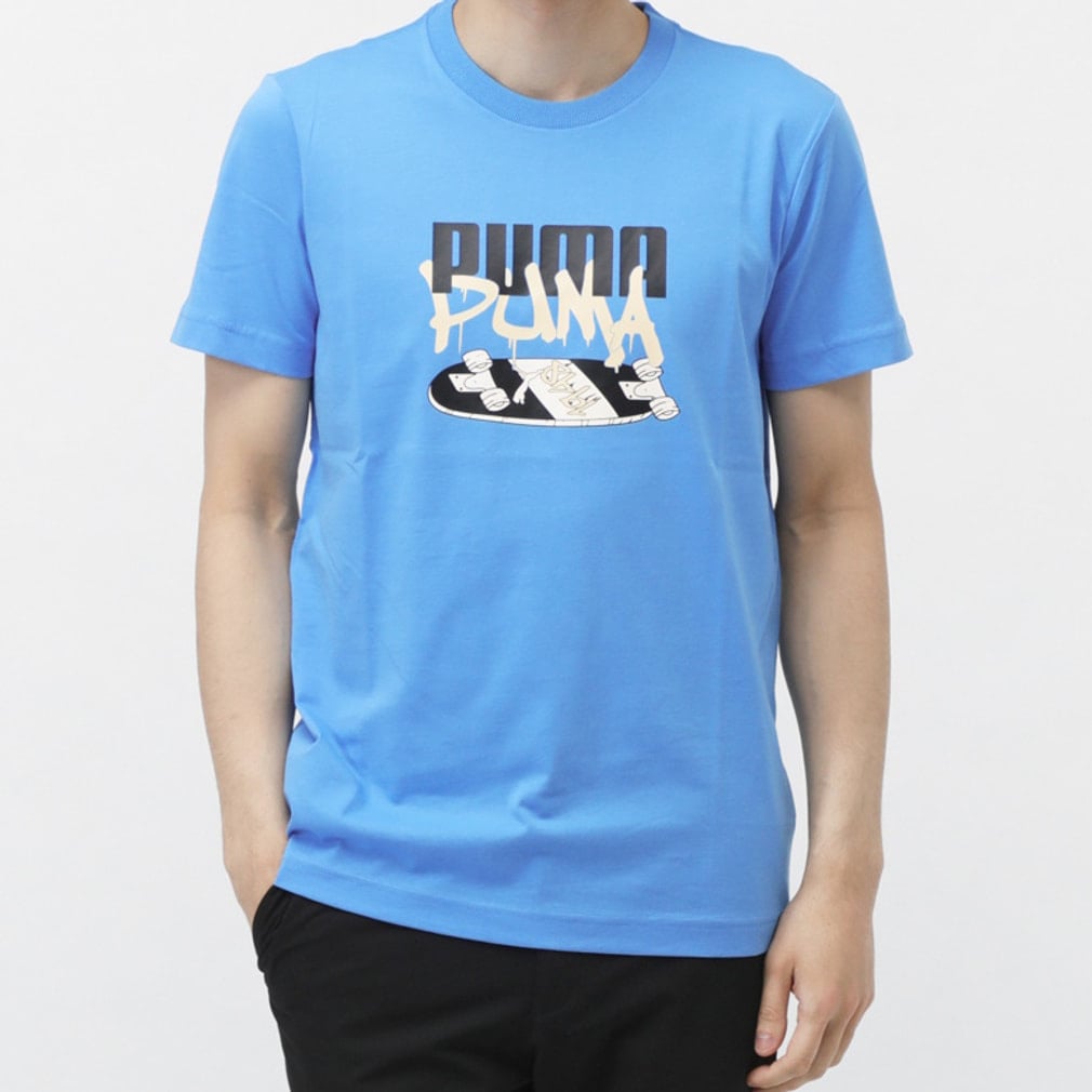 プーマ メンズ 半袖 Tシャツ SS コットン グラフィック Tシャツ 691667