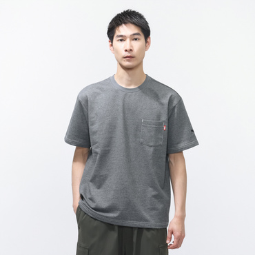 ESS ELEVATED デニム ライク SS Tシャツ(ブラック-S)
