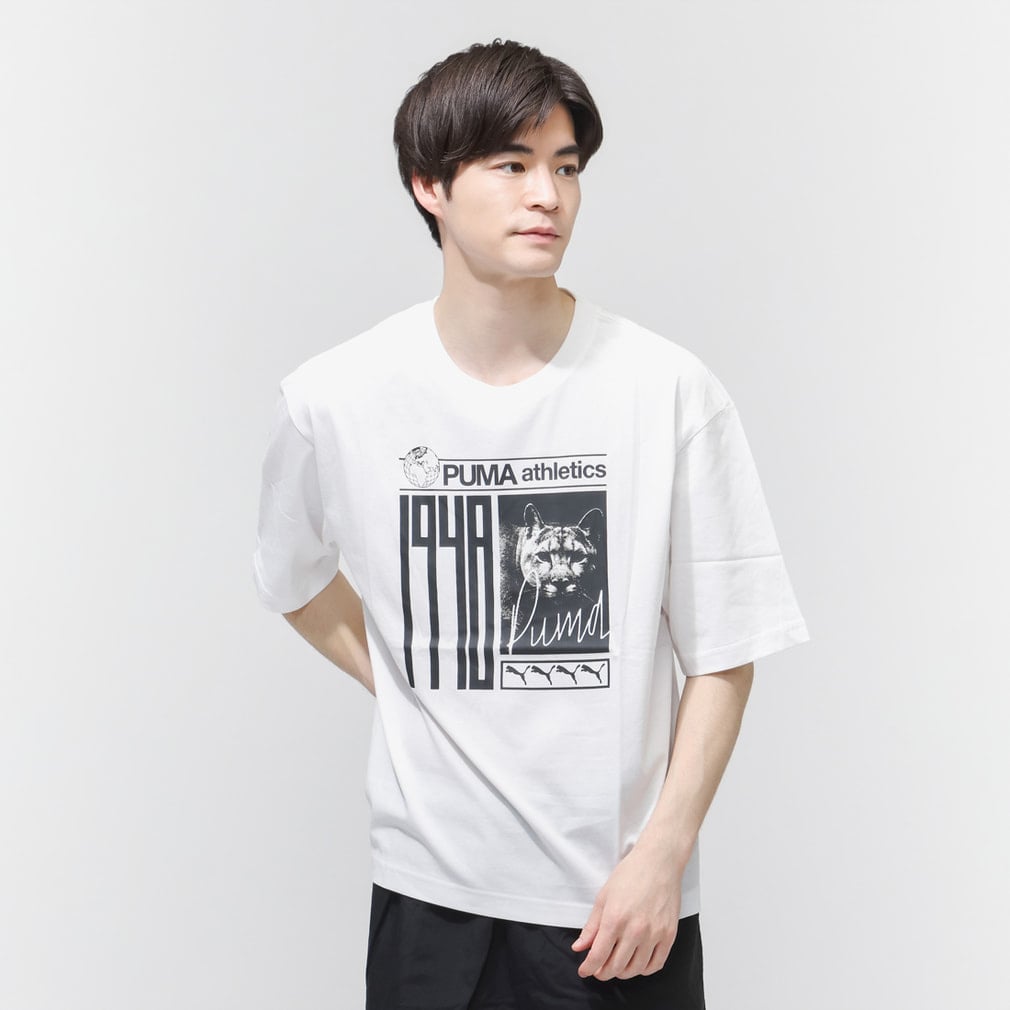 プーマ メンズ 半袖 Tシャツ GRAPHIC フォトプリント Tシャツ 694058