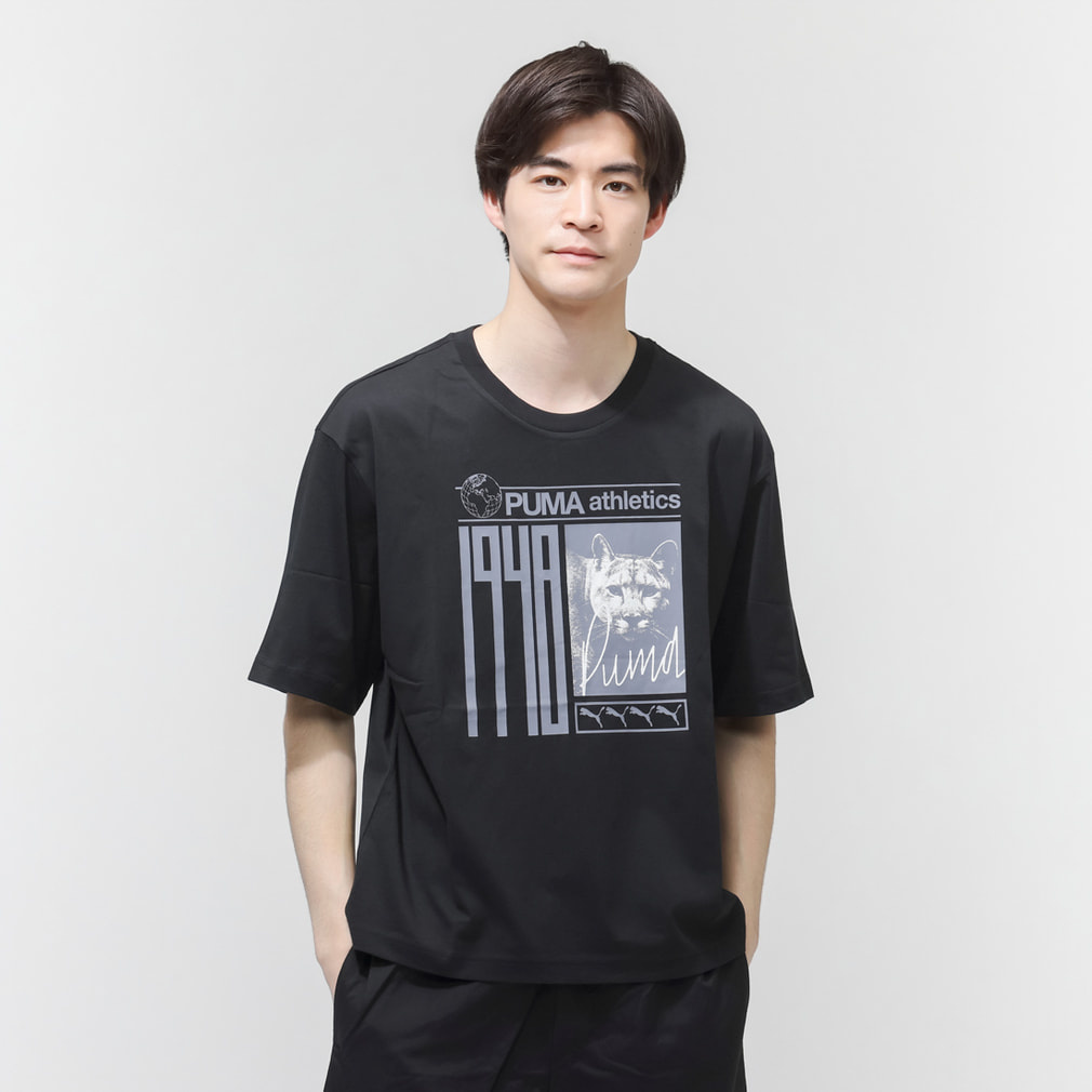 プーマ メンズ 半袖 Tシャツ GRAPHIC フォトプリント Tシャツ 694058