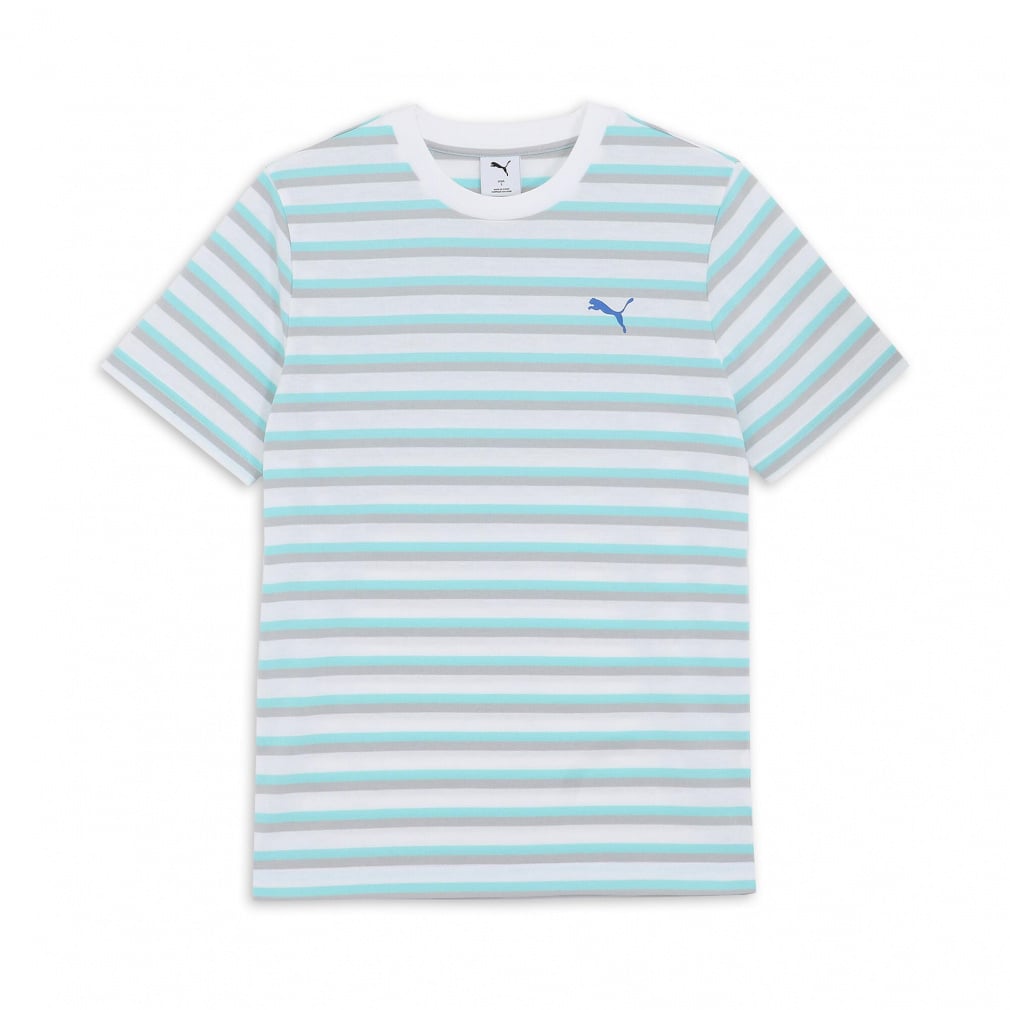 SUMMER SS ストライプ Tシャツ(ホワイト-S)