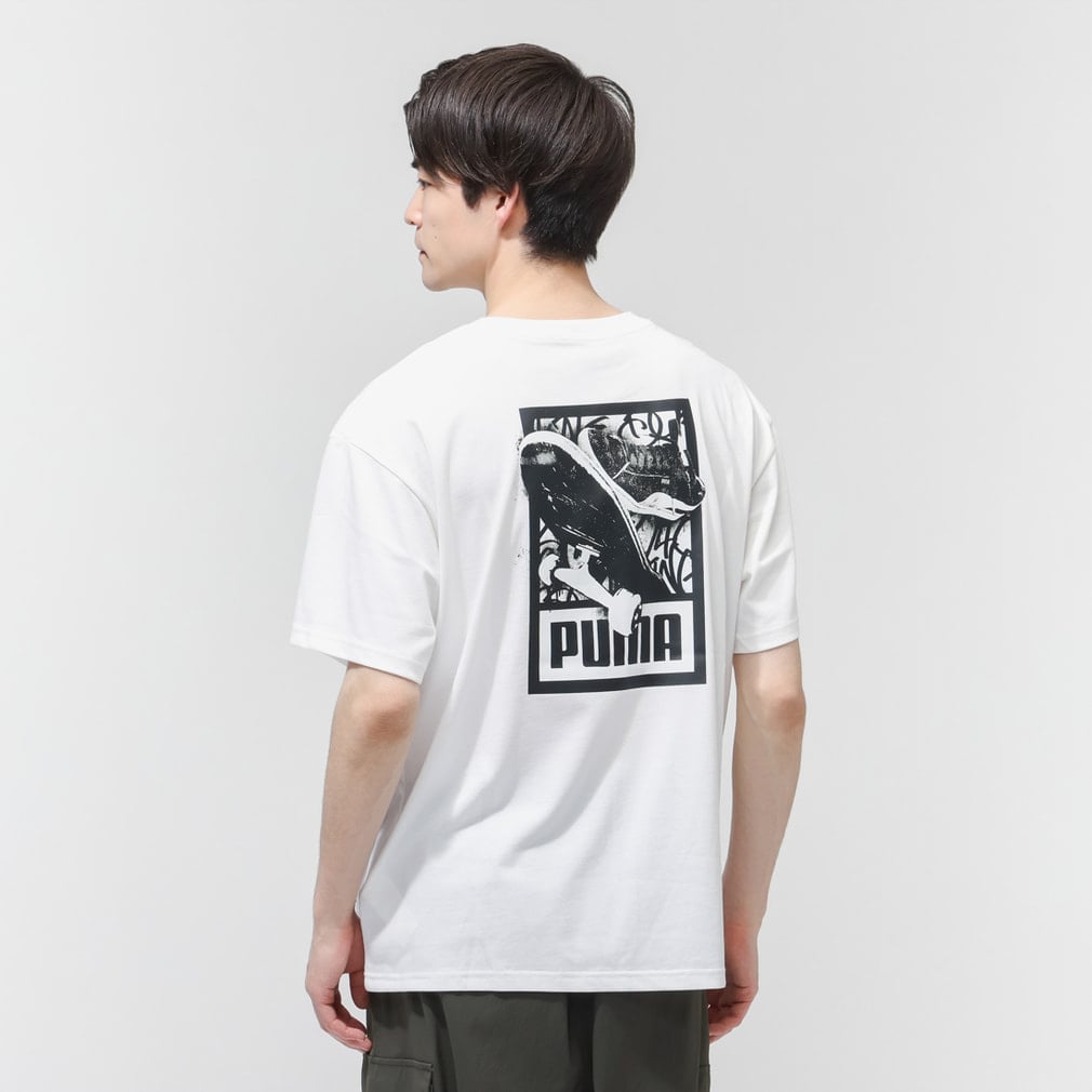 プーマ メンズ 半袖 Tシャツ ESS ELEVATED MX スケートボード Tシャツ