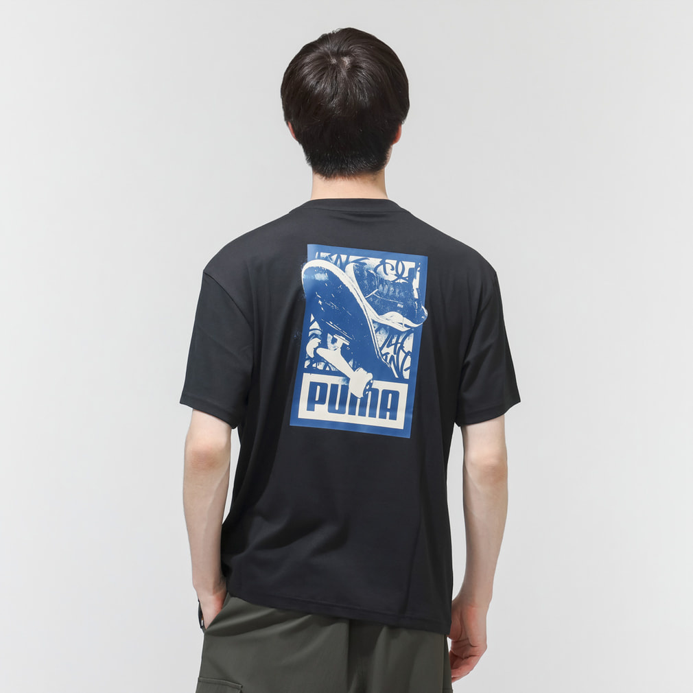 プーマ メンズ 半袖 Tシャツ ESS ELEVATED MX スケートボード Tシャツ