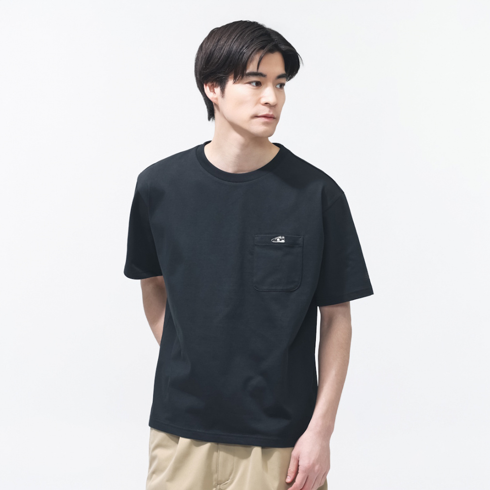 THE CITY シューパッチリラックスTシャツ(ブラック-S)