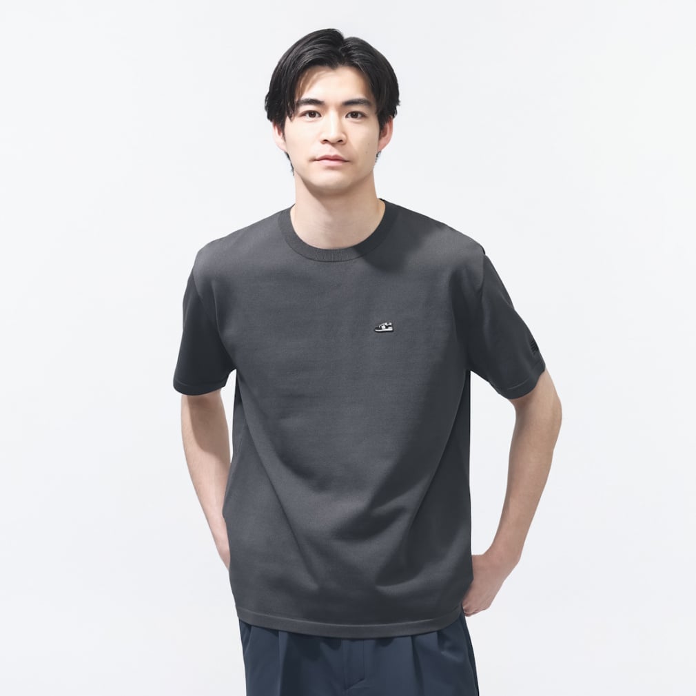 ニューバランス THE CITY メンズ 半袖 Tシャツ シューパッチニットプル