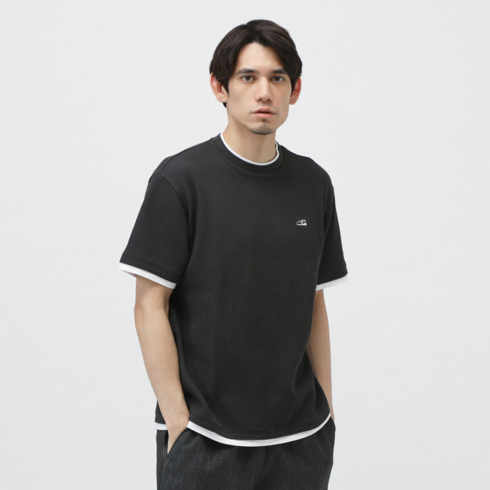 アルペン限定 シューパッチレイヤードワッフルショートスリーブTシャツ