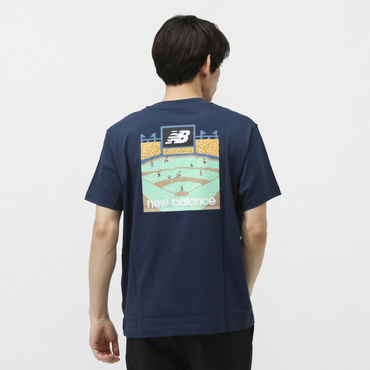 アルペン限定 8ビットベースボールスタジアムTシャツ(ネイビー-S　メンズ)