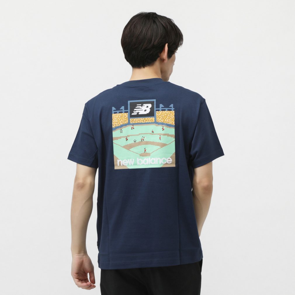 アルペン限定 8ビットベースボールスタジアムTシャツ(ネイビー-S　メンズ)