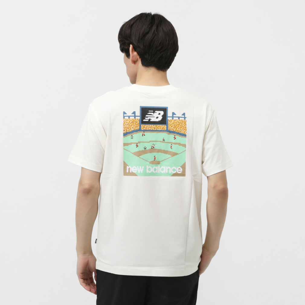 アルペン限定 8ビットベースボールスタジアムTシャツ(オフホワイト-S　メンズ)