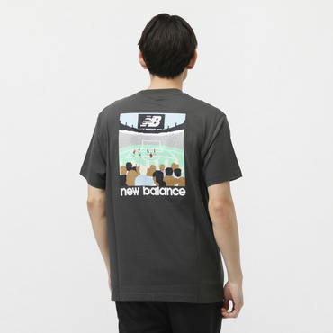 アルペン限定 8ビットサッカースタジアムTシャツ(ブラック-S　メンズ)