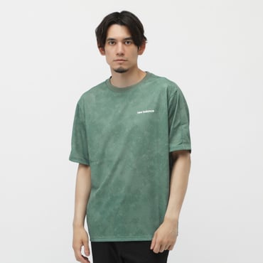 プリントオーバーサイズTシャツ(グレッシュグリン-S　メンズ)