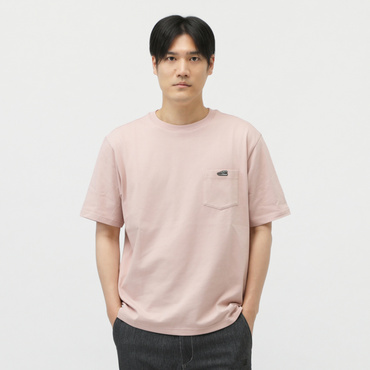 THE CITY シューパッチリラックスTシャツ(ピンク-S　メンズ)