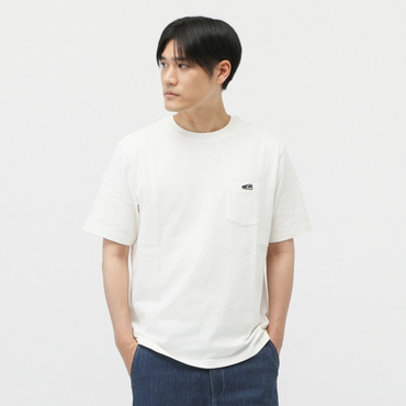 THE CITY シューパッチリラックスTシャツ(オフホワイト-S　メンズ)