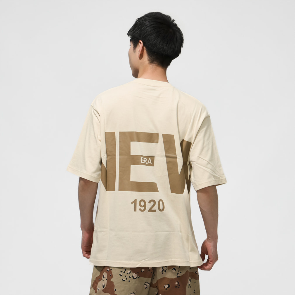 ニューエラ メンズ 半袖 Tシャツ SS OS CT TEE ZOOM UP LOGO CREAM 261