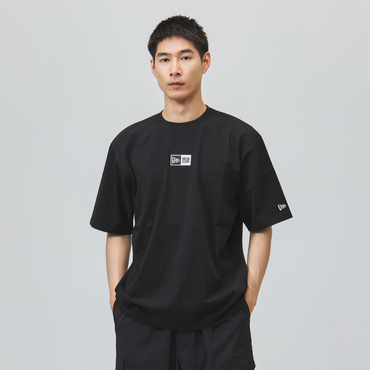 SS OS CT TEE BOX LOGO EMB BLK