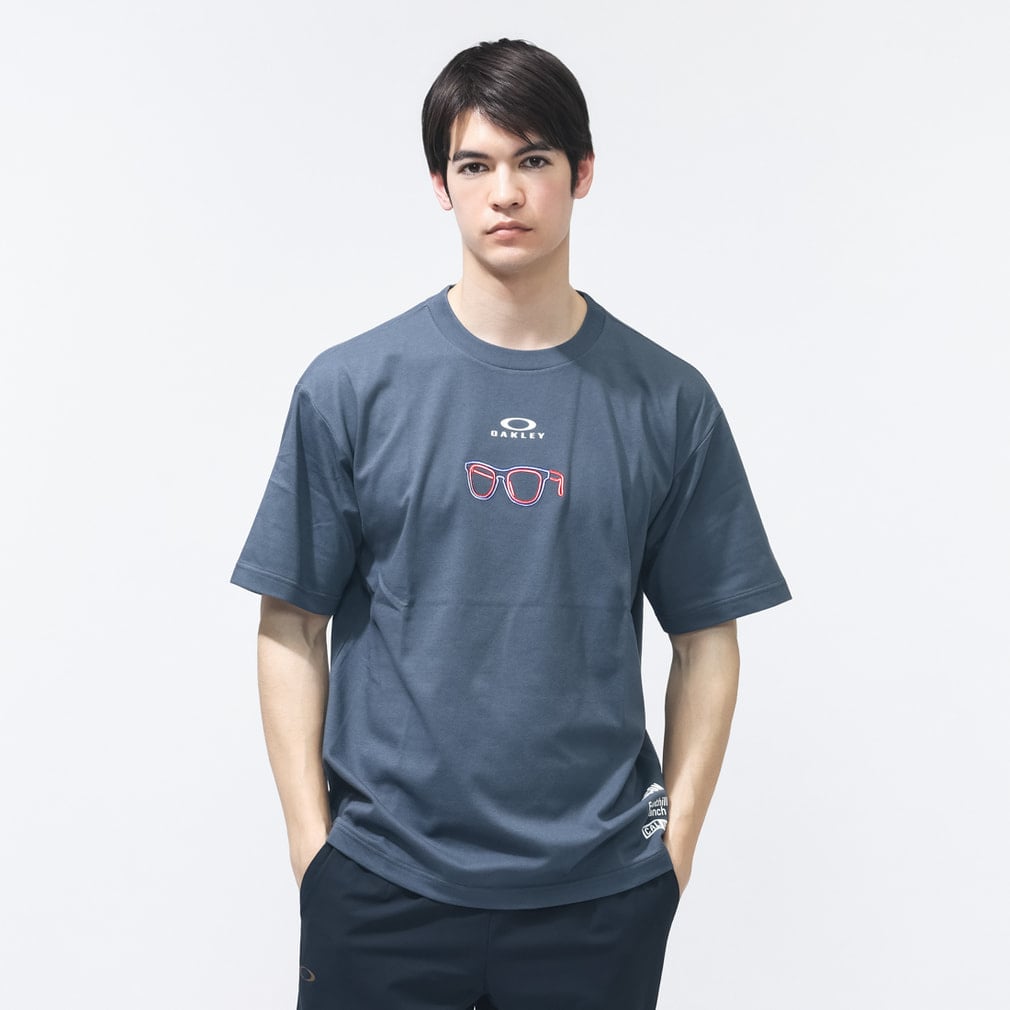 BORDERLESS S/S TEE NEON CAL(チャコールグレー-S)