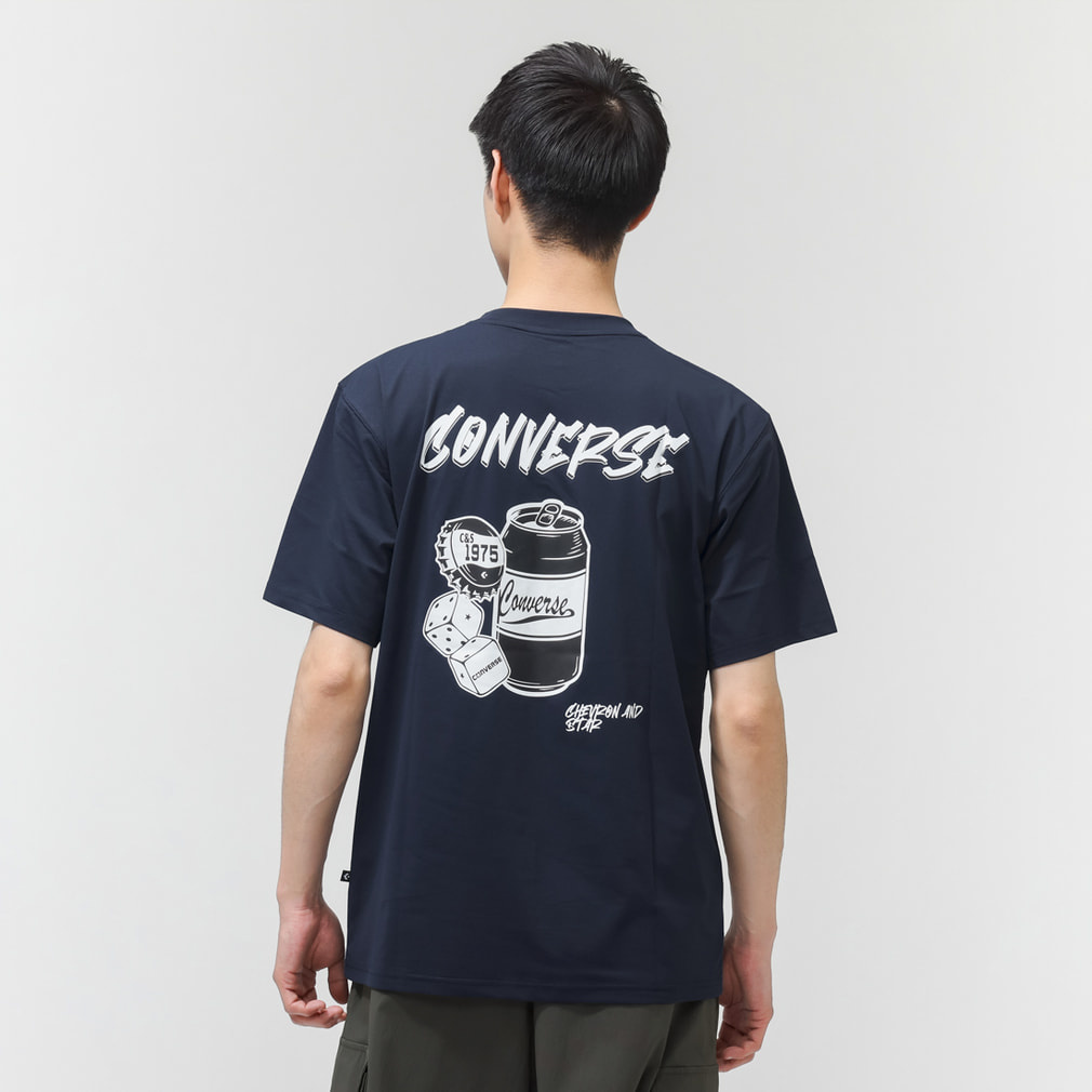 AP EM CAN TEE M 半袖Tシャツ(ネイビー-M)