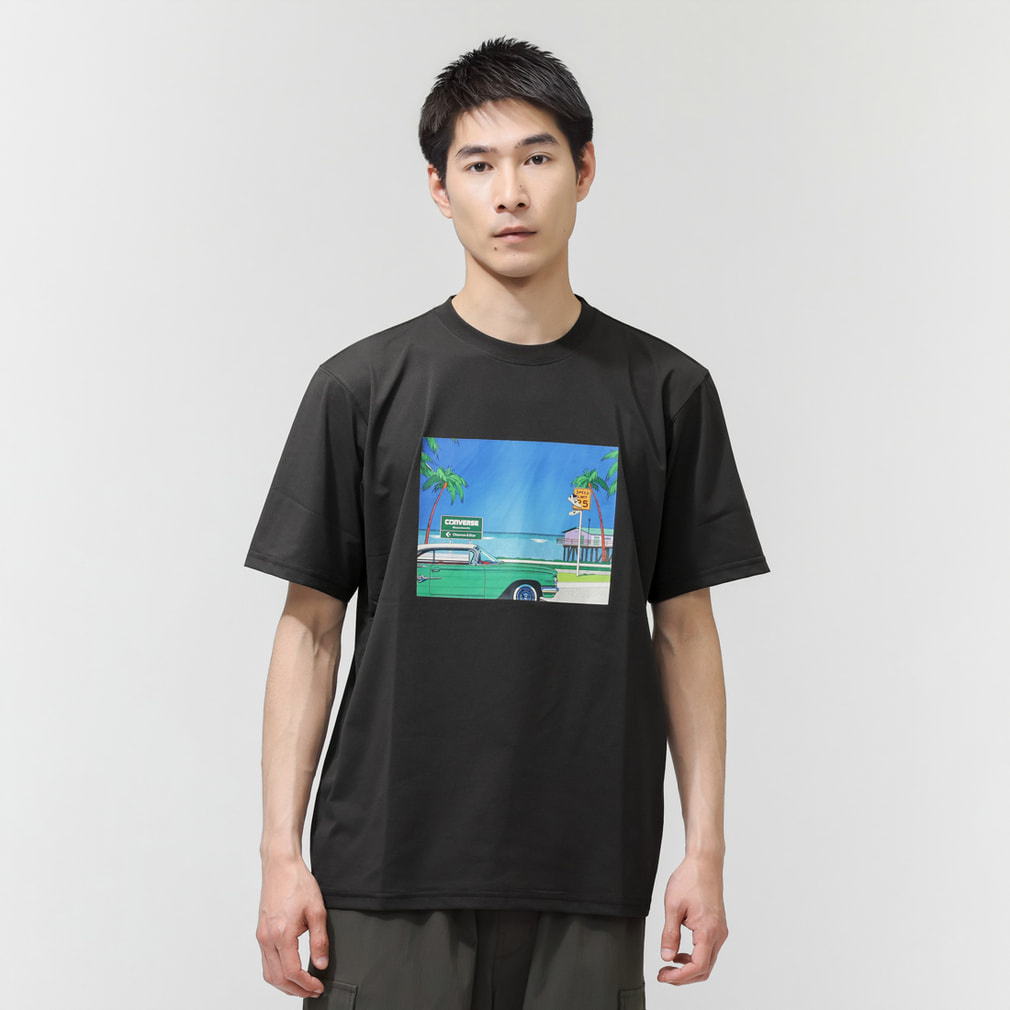 AP EM GRAPHIC TEE M 半袖Tシャツ(ブラック-M)