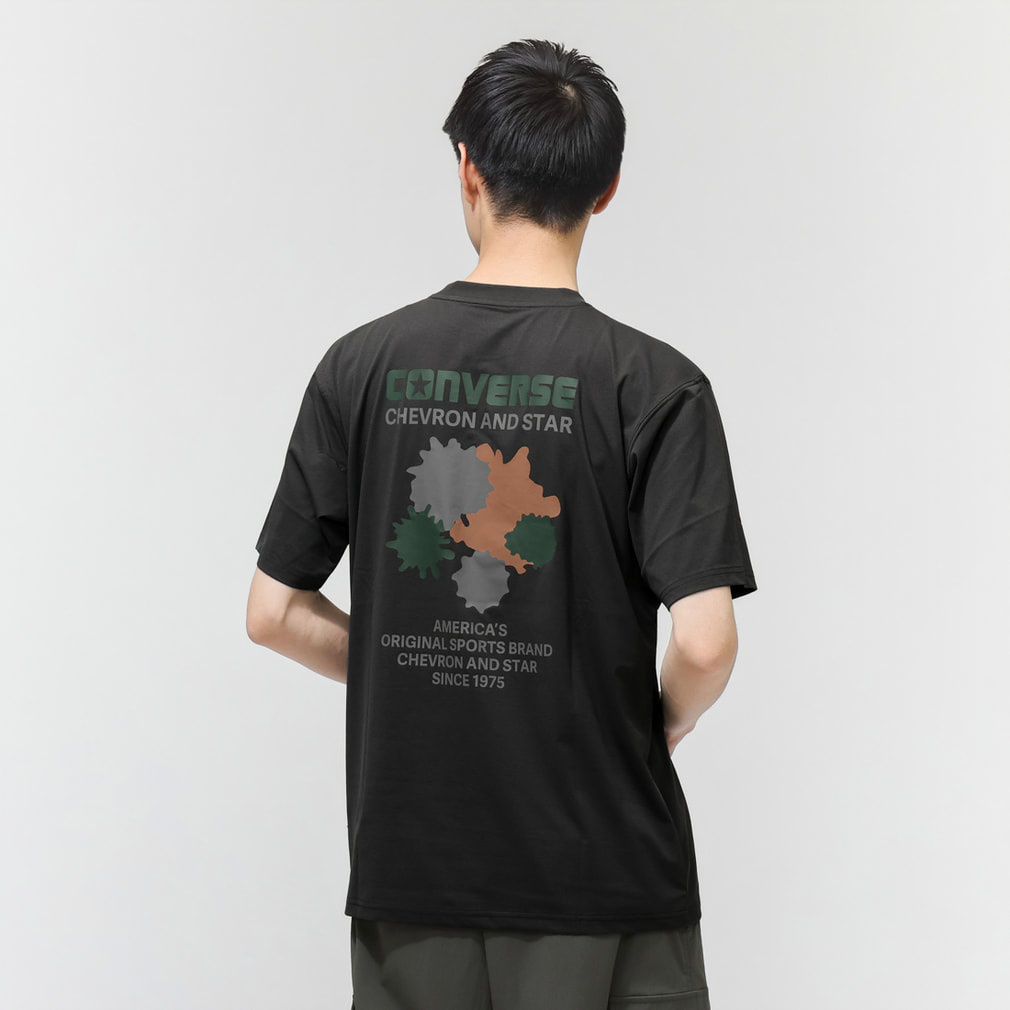 AP EM SPLATTER TEE M 半袖Tシャツ(ブラック-M)