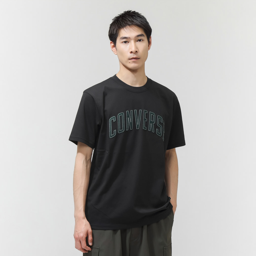 コンバース メンズ 半袖 Tシャツ CV FELT LOGO TEE M 半袖Tシャツ