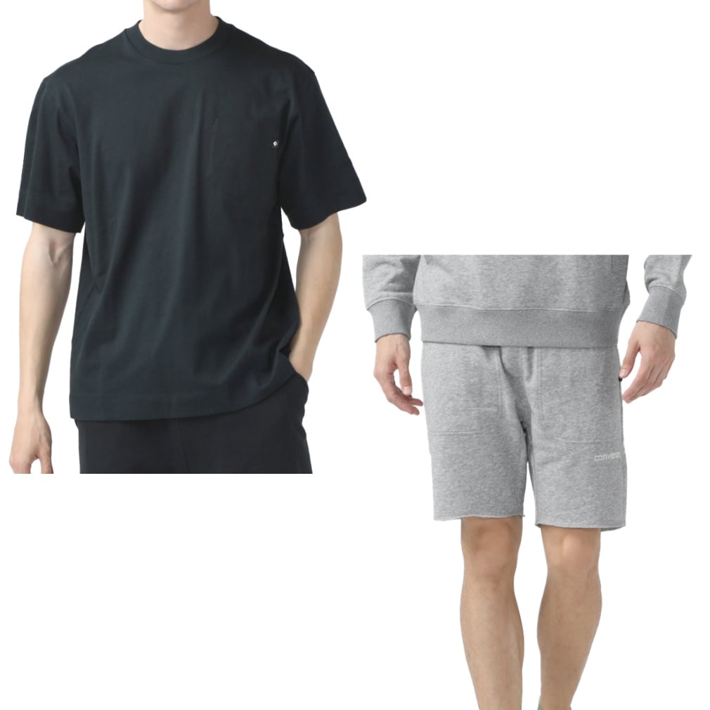 コンバース メンズ 半袖 Tシャツ ショートパンツ 上下セット 4130002