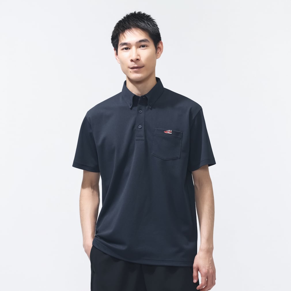 STONE  コンパスパッチ　半袖　ポロシャツ　ネイビー　Mサイズ 美品 Stone Island コンパスパッチ ポロシャツ ネイビー Mサイズ