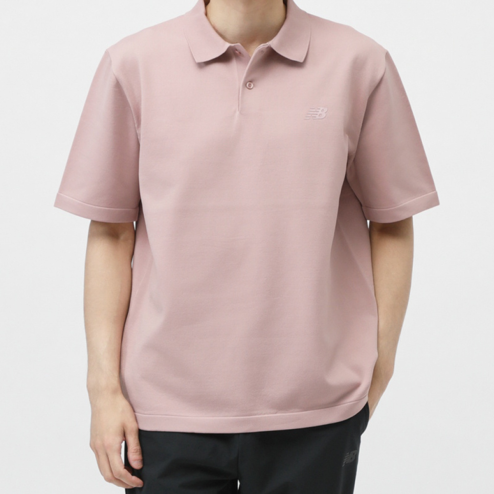 THE CITY ニットポロ(ピンク-S)