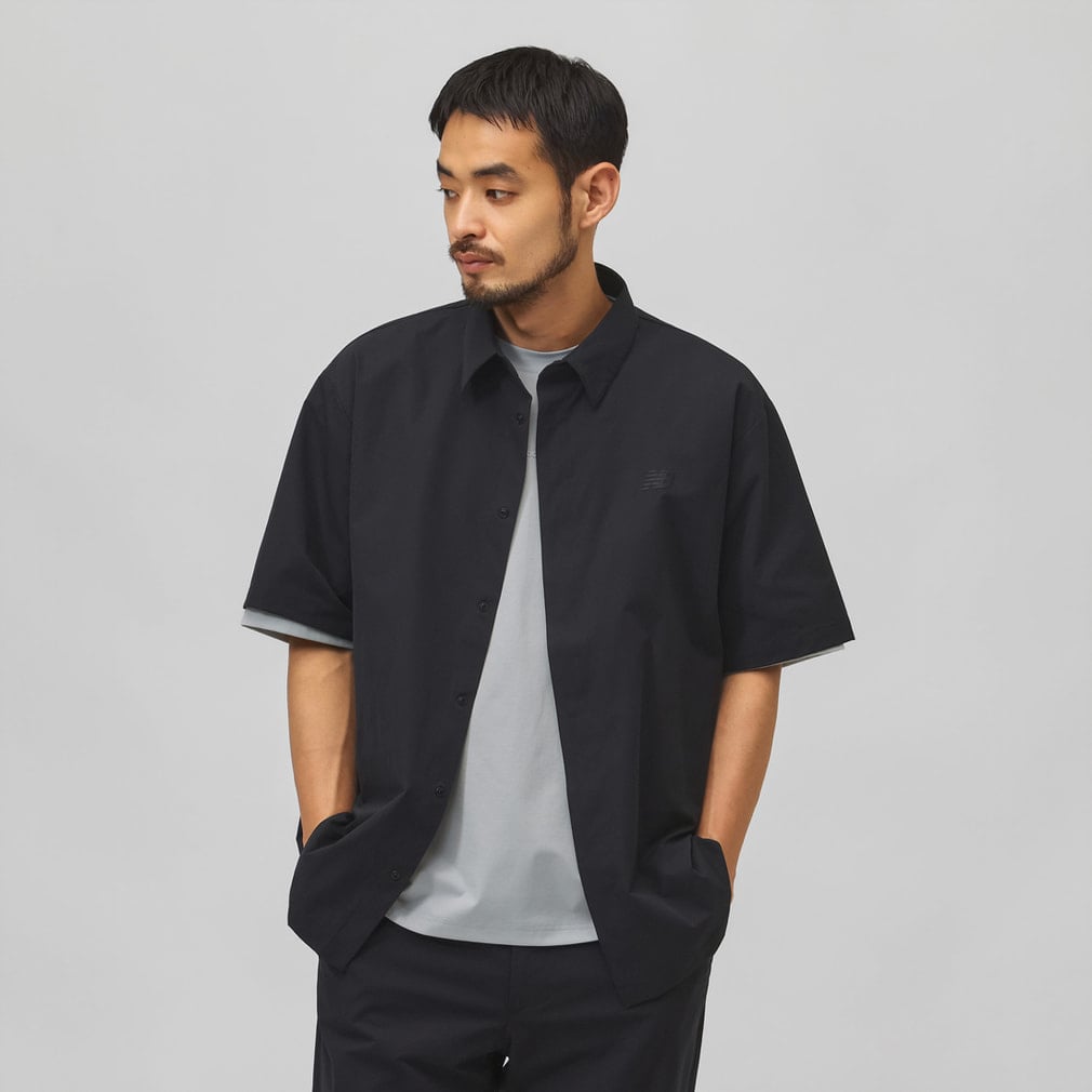 ニューバランス THE CITY メンズ 半袖 シャツ ファブリックショート