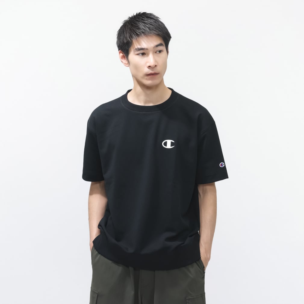 TW TERRY S/S CN SWEATSHIRT(ブラック-M)