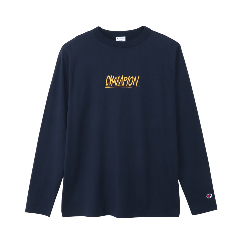 LONG SLEEVE T-SHIRT(ネイビー-M)