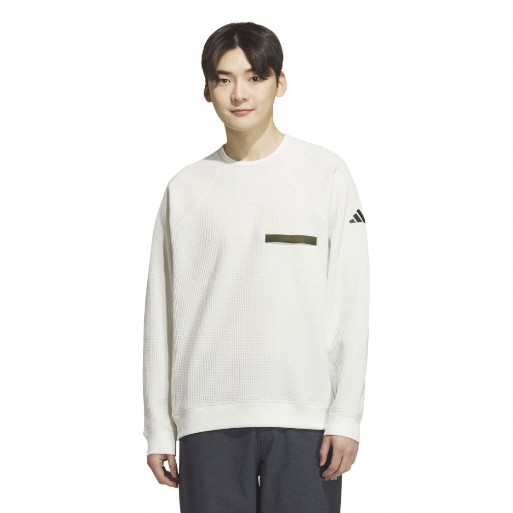 ホワイト 長袖 スウェット Tシャツ アディダス メンズ 長袖 Tシャツ シティエスケープ ルーズフィット 裏