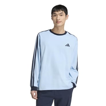 エッセンシャル プラス ルーズフィット スリーストライプス シングルジャージー 長袖Tシャツ
