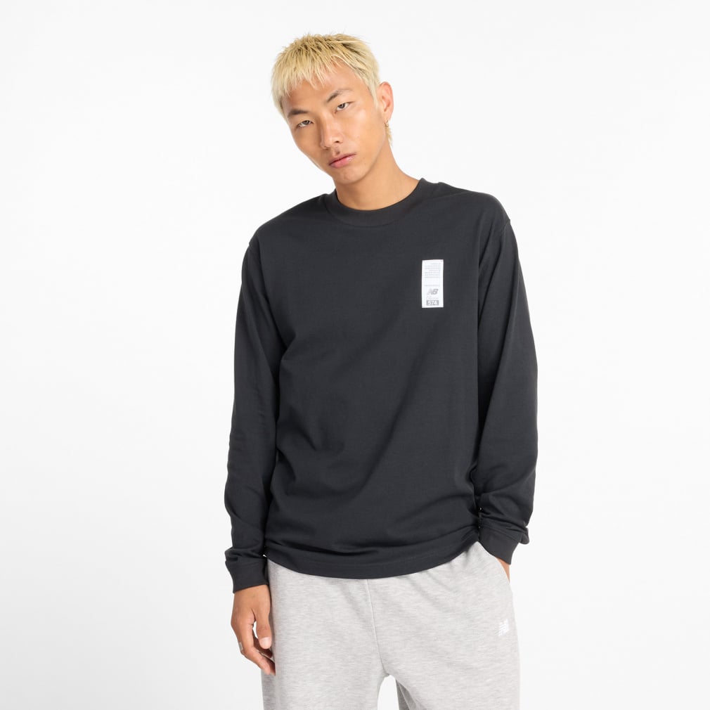 ロングスリーブTシャツ Athletics(ブラック-S)