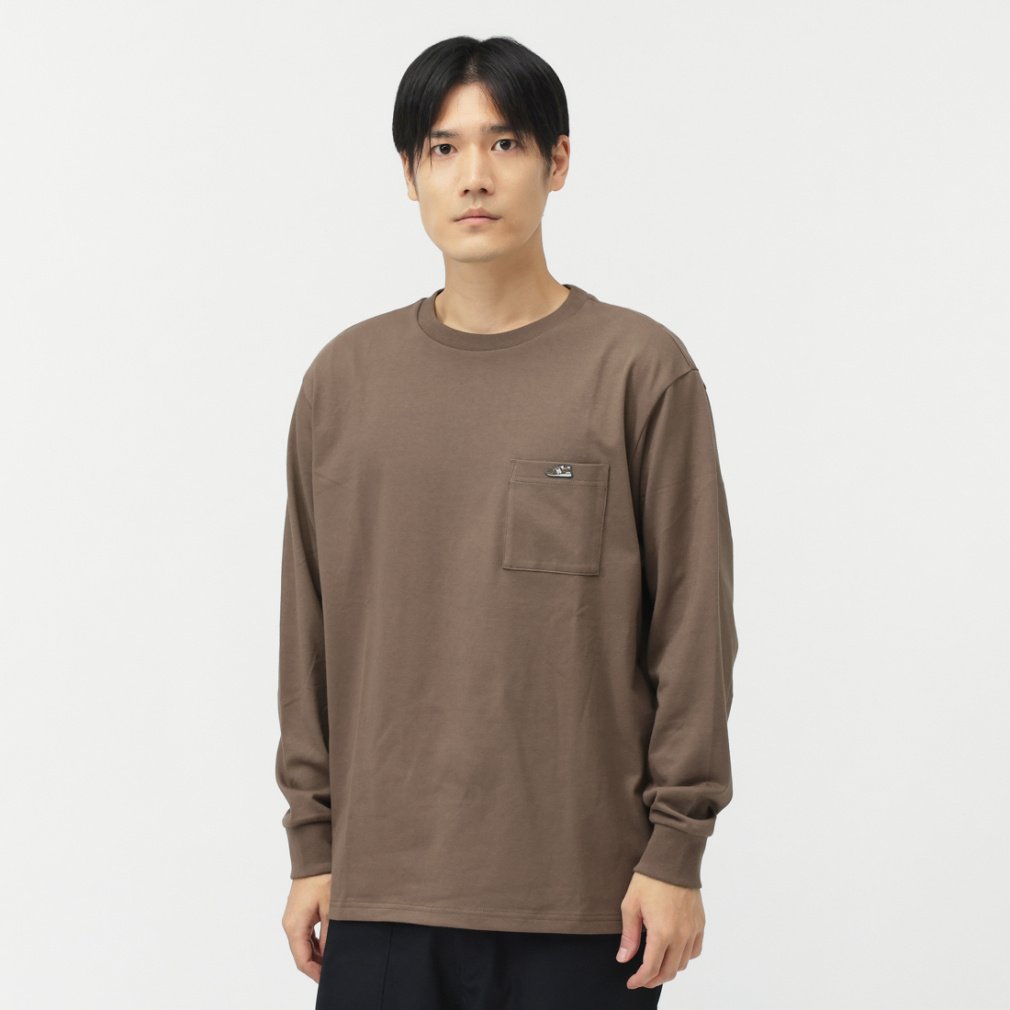 THE CITY リラックスロングスリーブTシャツ シューパッチ(モーブ-S)