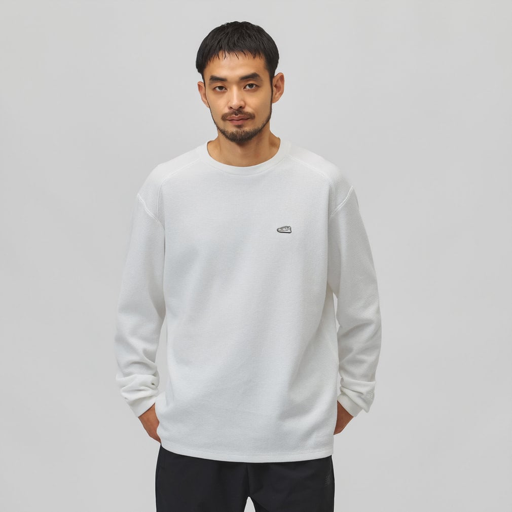ニューバランス THE CITY メンズ 長袖 Tシャツ ワッフルロングスリーブ