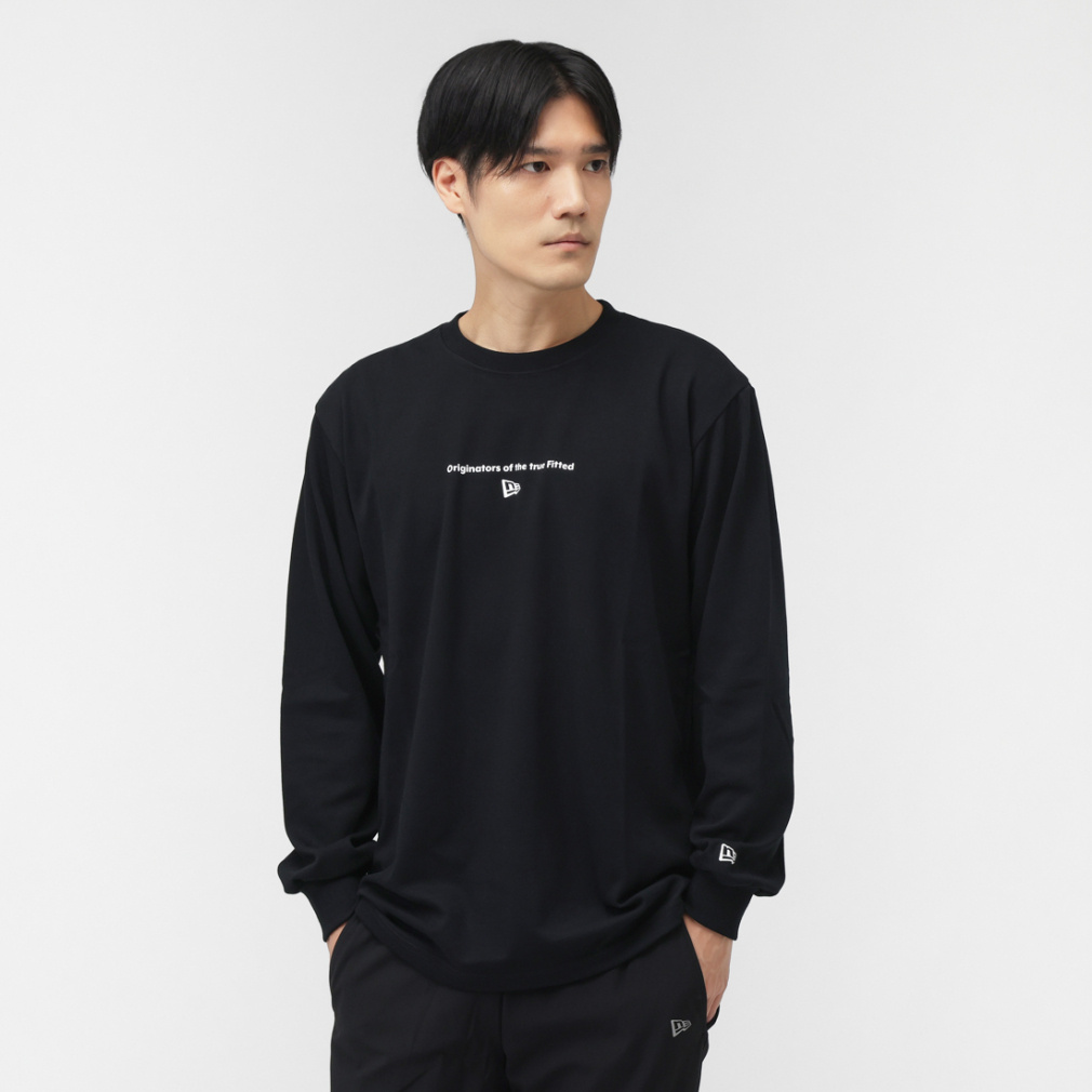 ニューエラ メンズ 長袖 Tシャツ LS PF TEE CIRCLE OOTTF BLK 252