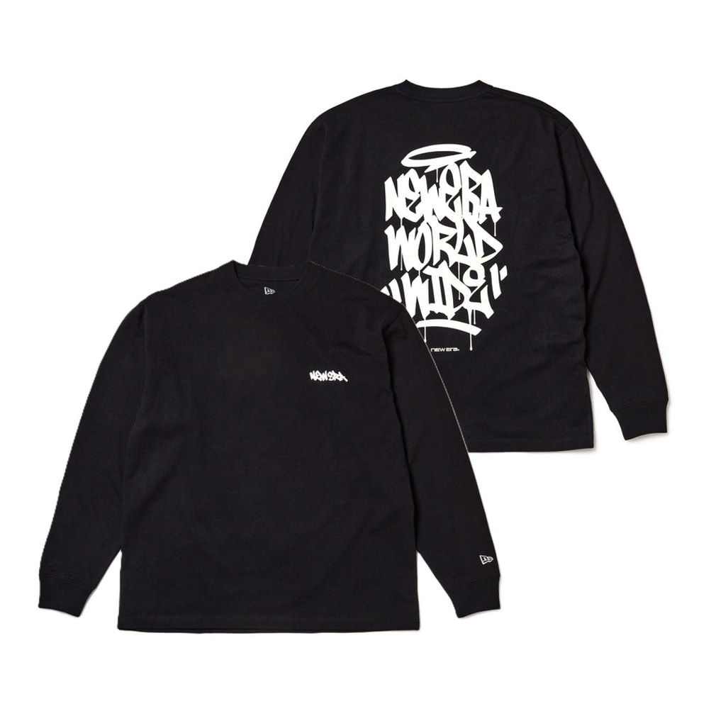 ニューエラ メンズ 長袖 Tシャツ LS OS CT T TAGGING LOGO BLK 263