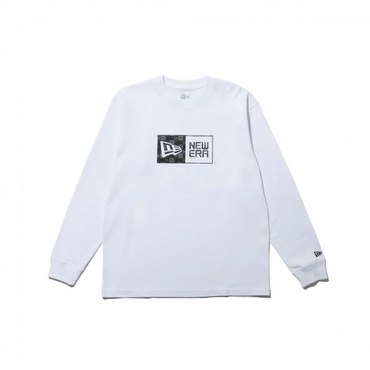 LS CT TEE BOX LOGO WHI BLK PATTERN