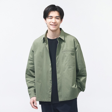 THE CITY ロングスリーブメッシュニットシャツ