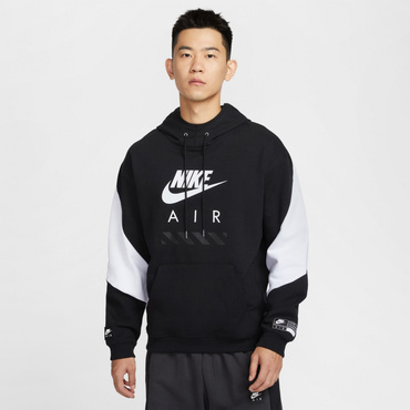 エア フリース プルオーバー L/S フーディ BFT(ブラック-S　メンズ)