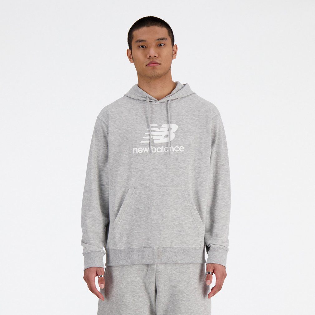 スウェットフーディ Sport Essentials Stacked Logo(ライトグレー-S)