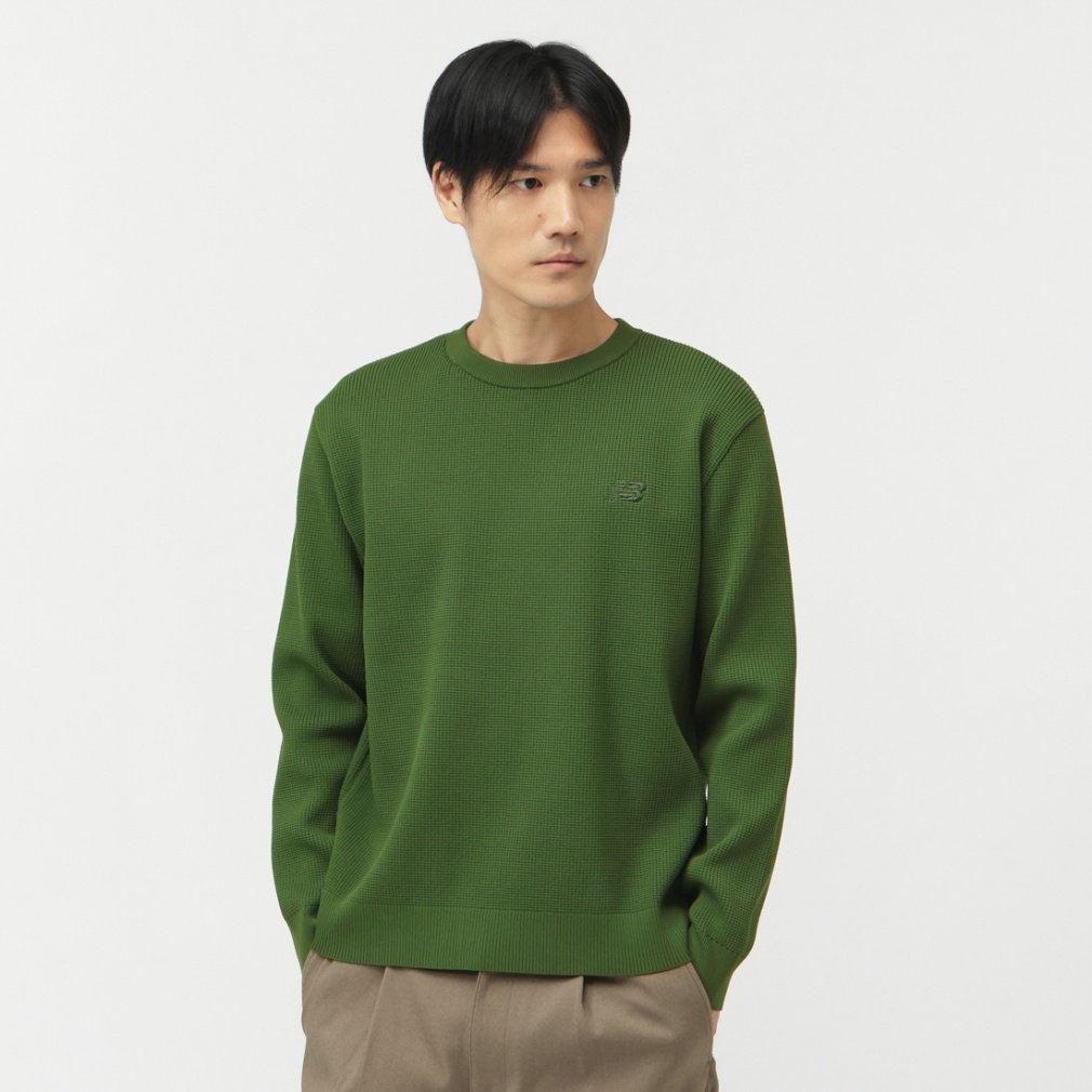 20145　WEATHERCOOK メンズ　ニット　モスグリーン　サイズL 20145WEATHERCOOK メンズニットモスグリーンサイズL