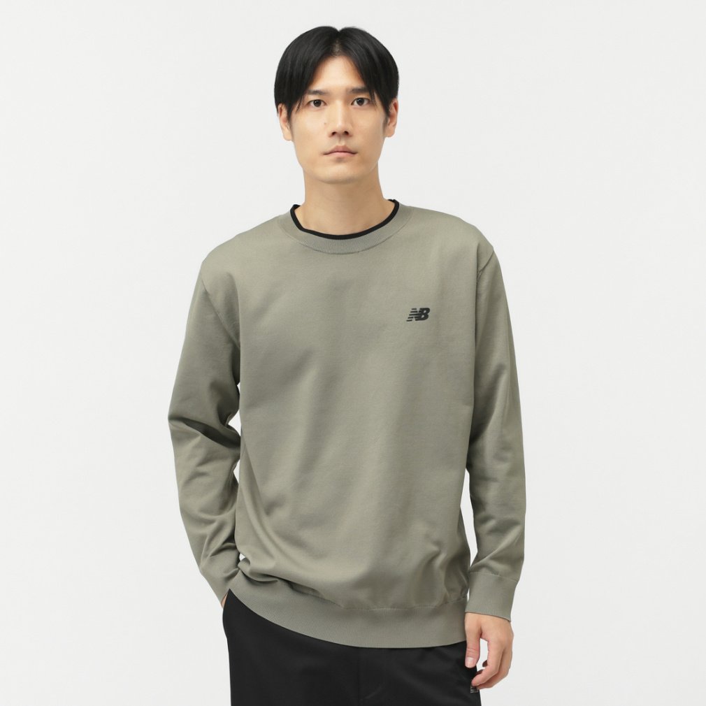 ニューバランス THE CITY メンズ ウェア ラインニットプルオーバー