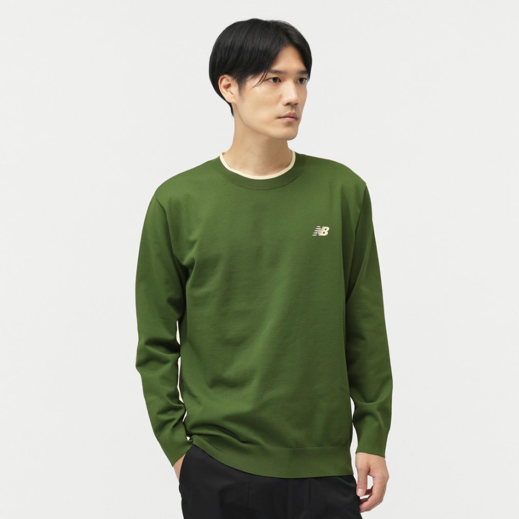 ニューバランス THE CITY メンズ ウェア ラインニットプルオーバー