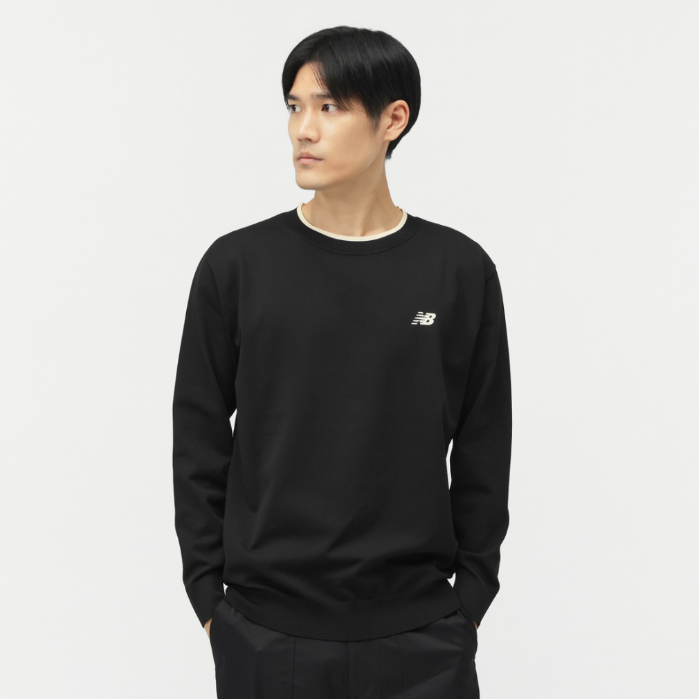 ニューバランス THE CITY メンズ ウェア ラインニットプルオーバー