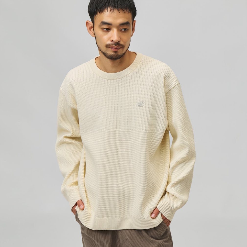 ニューバランス THE CITY メンズ ウェア ワッフルニットプルオーバー