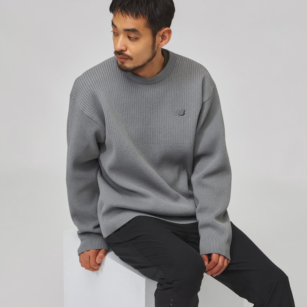 ニューバランス THE CITY メンズ ウェア ワッフルニットプルオーバー