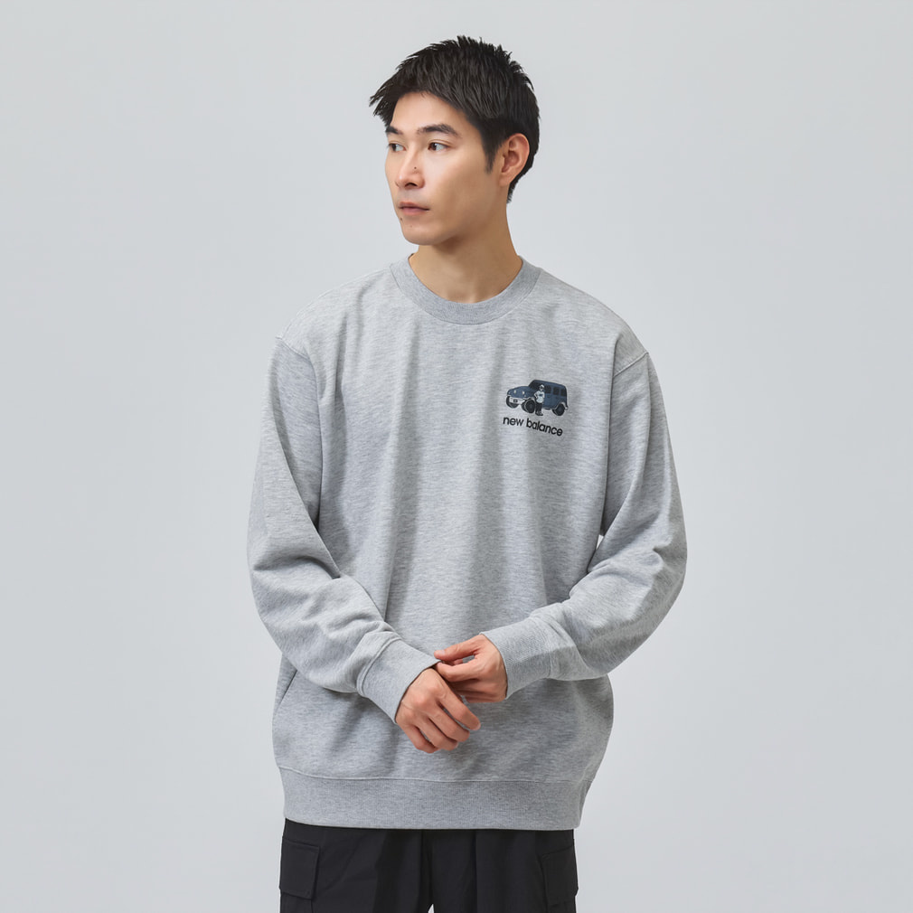 Man With Car Crew(グレー-S)