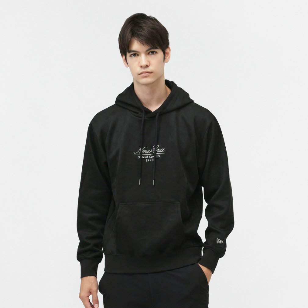 ニューエラ メンズ スウェット パーカー P SUEDE PO HOODIE BLK